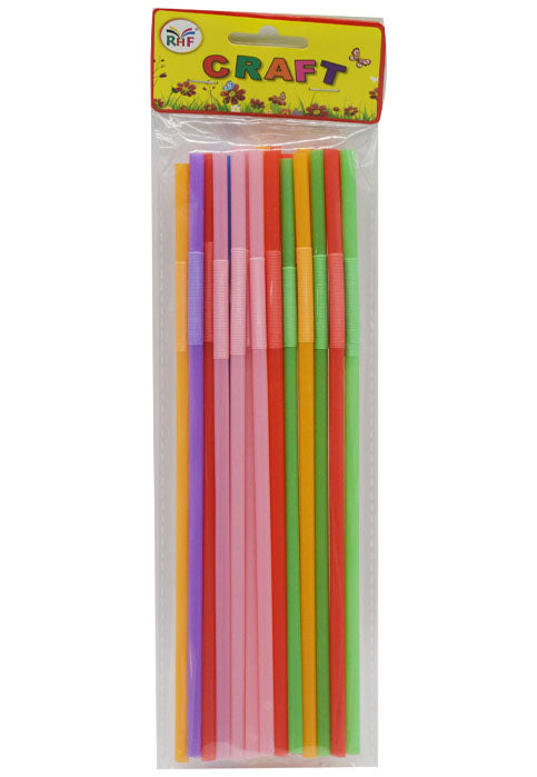 PLASTIC DRINKING STRAWS(SHALIMO) 25PCS قصبة شرب بلاستيكة ملونة 24قطعة - فنيات