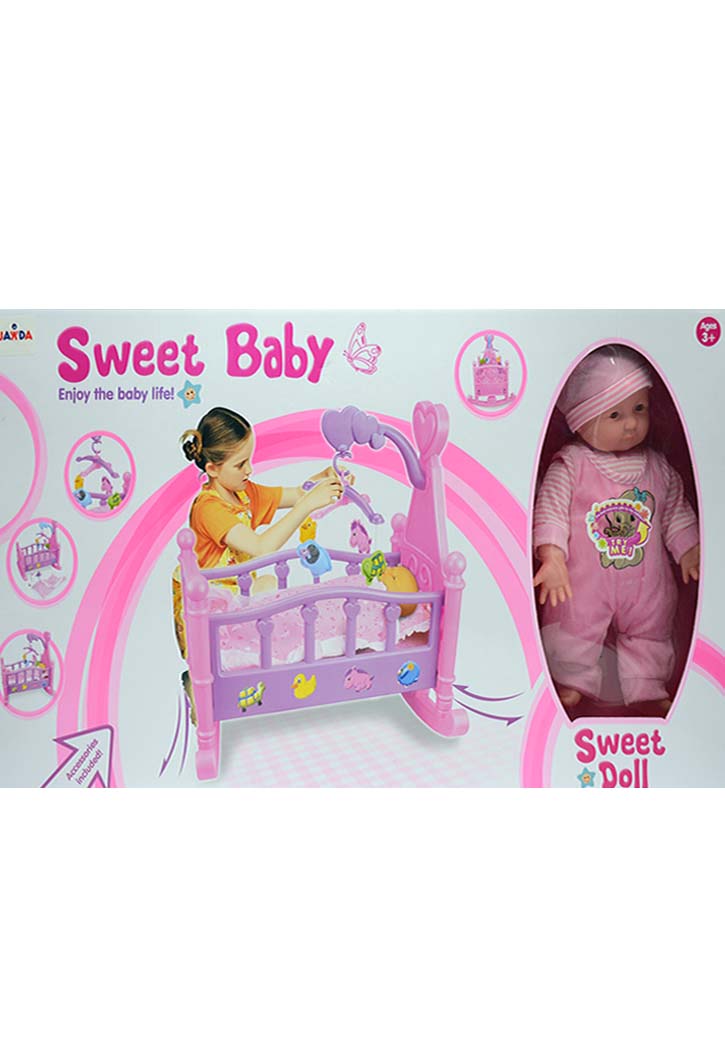 Sweet Baby Doll With Bed Set Large