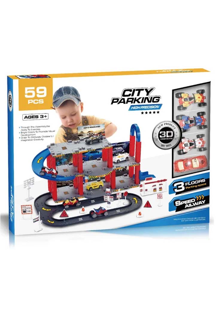 Car City Parking Playset With Accessories (59PCS)