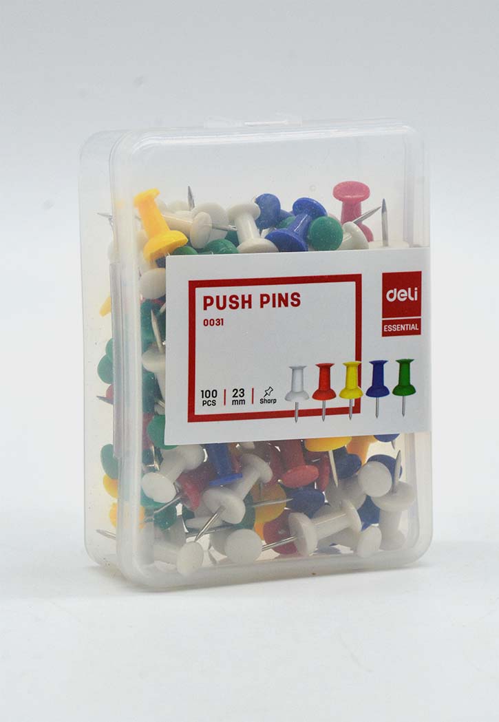 Deli - Colored Push Pin 100PCS