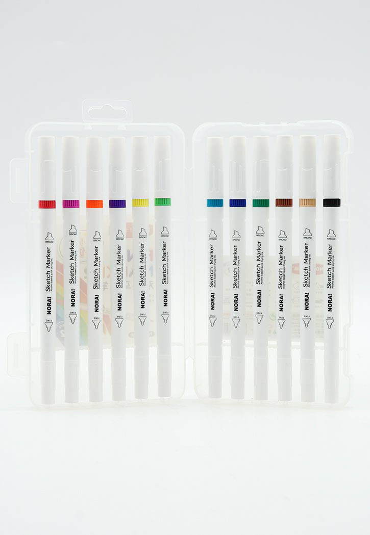 Nora - Fine Tip Marker Tri 12PCS