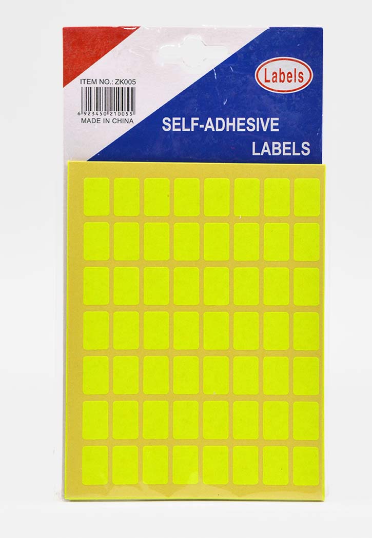 Fluorescent Color Labels 10SHT 1.1X1.8CM