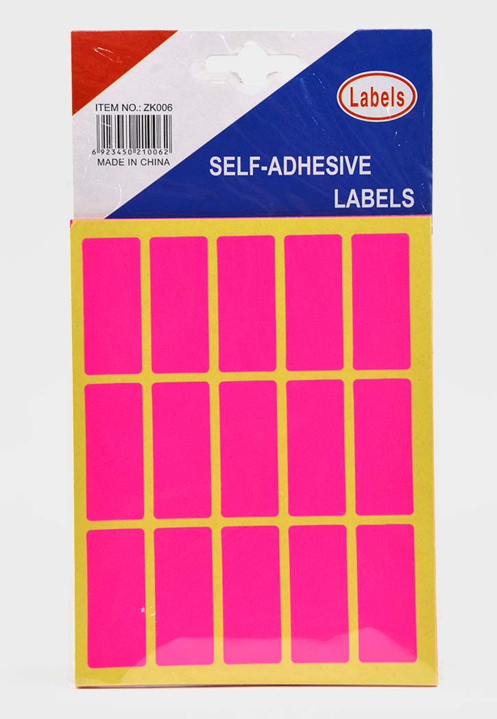 Fluorescent Color Labels 10SHT 1.8X4.4CM
