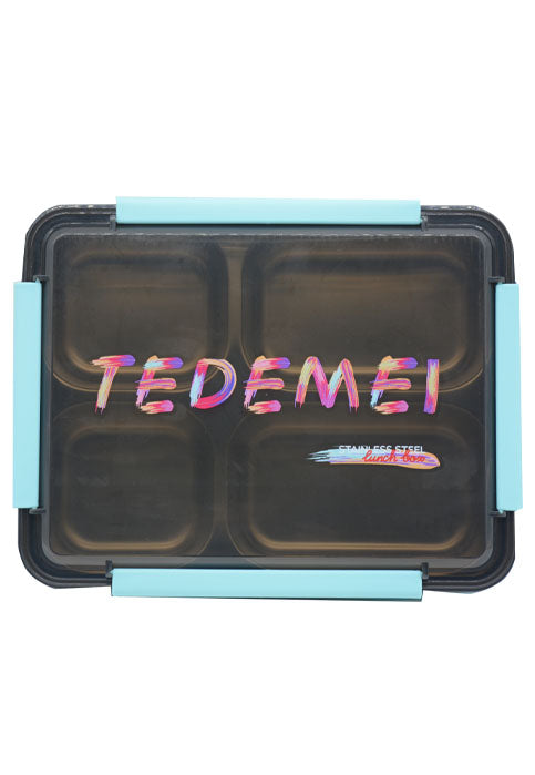 صندوق طعام *_ ستانلس TEDEMEI STAINLESS STEEL LUNCH BOX 4DIVISION 6546