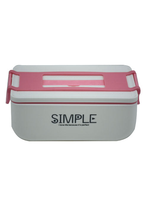 صندوق طعام مع ملعقة SIMPLE RECTANGLE PLASTIC LUNCH BOX W/SPOON 1200ML