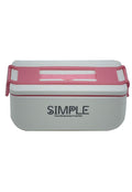 صندوق طعام مع ملعقة SIMPLE RECTANGLE PLASTIC LUNCH BOX W/SPOON 1200ML