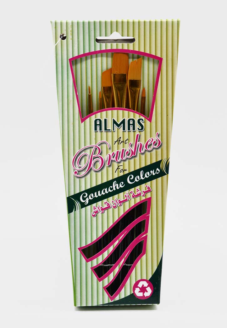 Almas - Art Gouache Colors Brush Set (6Pcs)