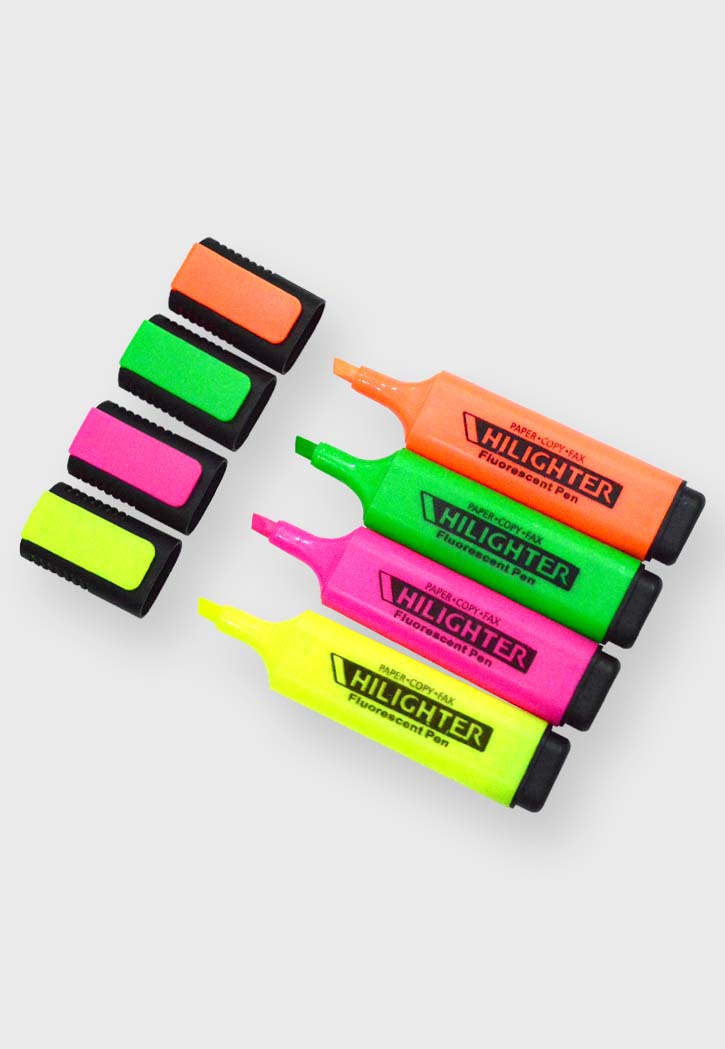 Duhu - Highlighter Marker Fluorescent Color Set 4PCS