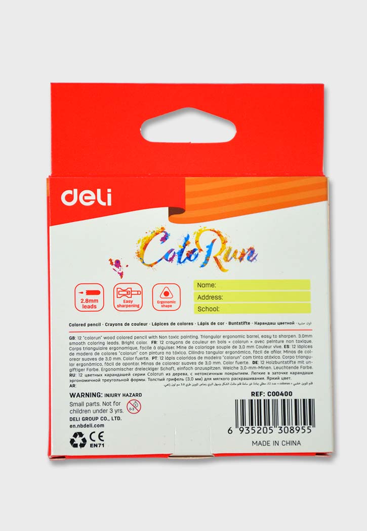 Deli - Colorun Colored Pencil 12PCS