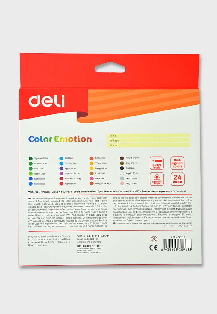 Deli - Water Color Pencil 24Colors