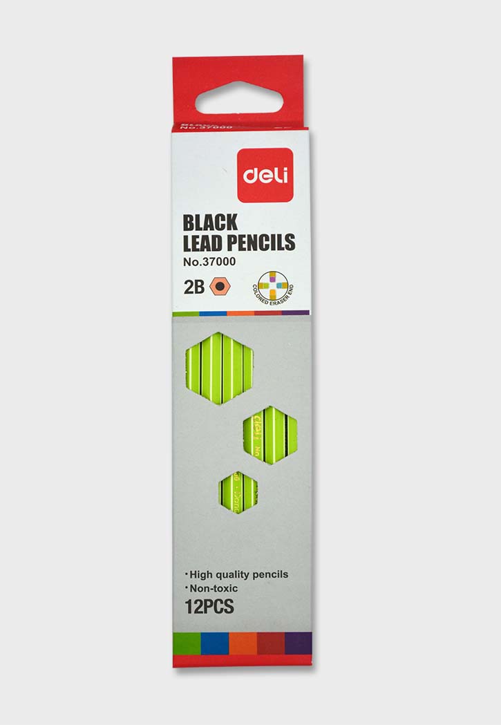 Deli - Black Lead Graphite Pencil 12PCS