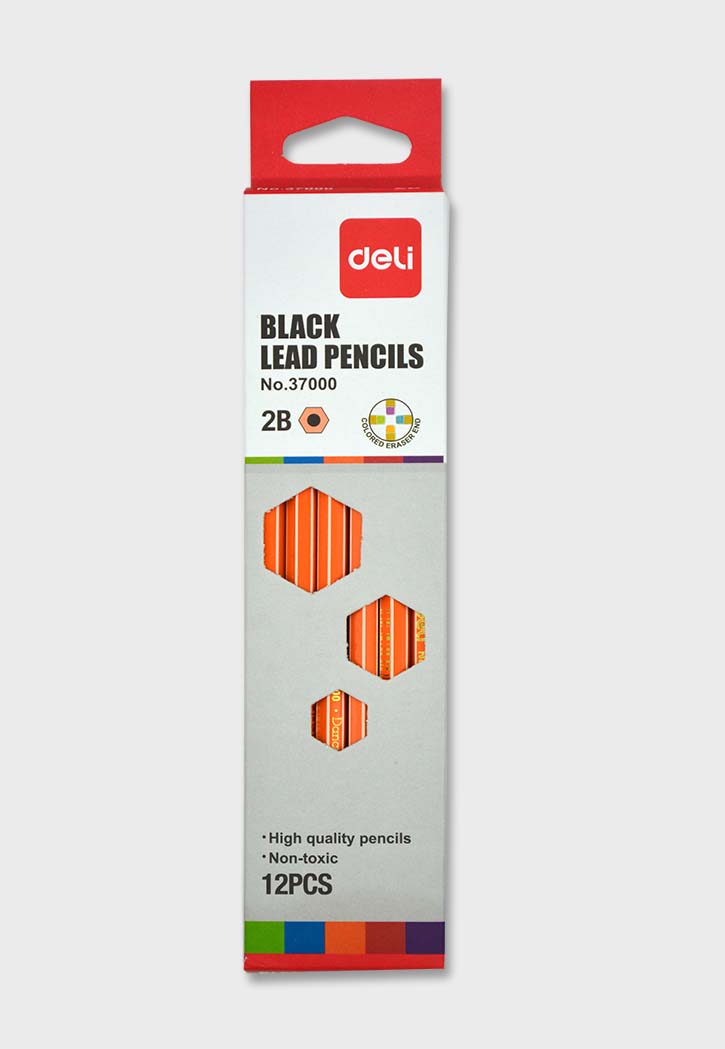 Deli - Black Lead Graphite Pencil 12PCS