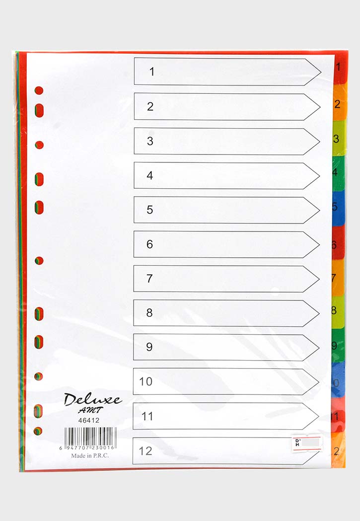 Deluxe - Plastic Divider Color 1-15 A4