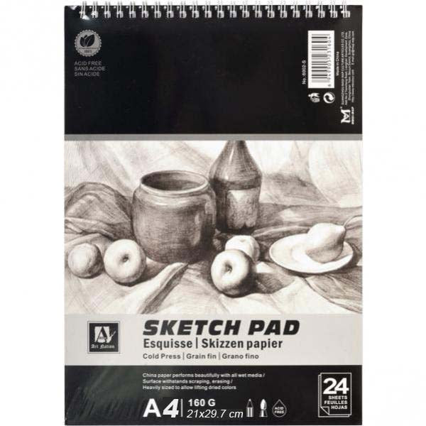 Art Nation - Spiral Sketch Pad A4 24Sheets 160G