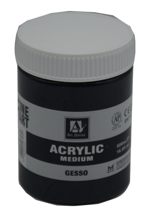 ART NATION ACRYLIC MEDIUM GESSO PAINT 500ML-BLACK