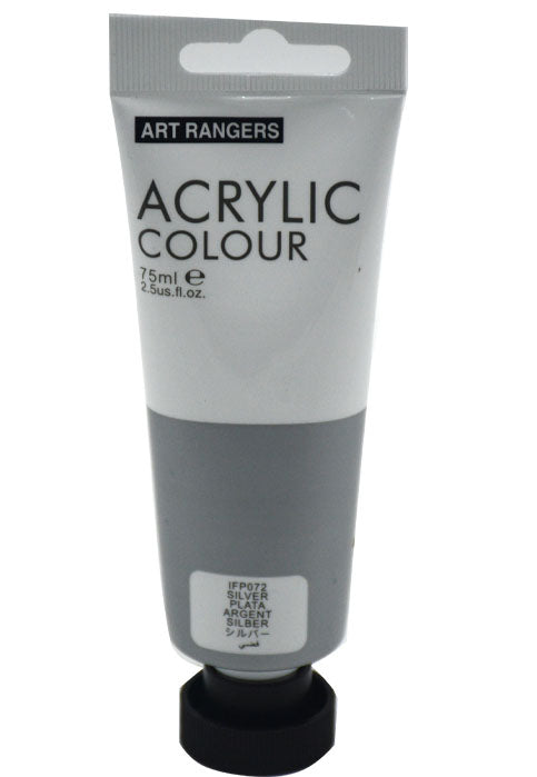 ART RANGER ACRYLIC COLOUR 75ML-SILVER