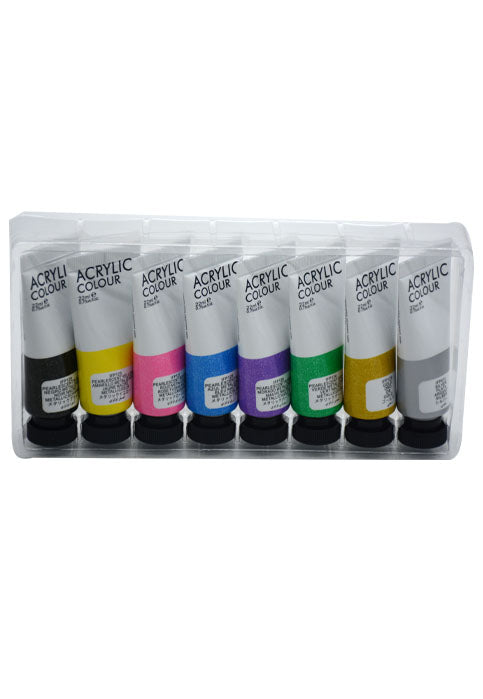 ART RANGER ACRYLIC COLOUR 8X22ML METALLIC COLOR