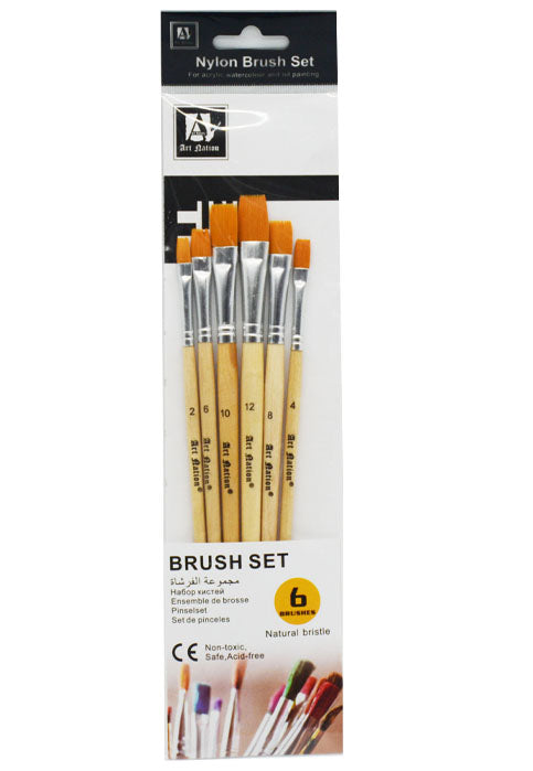 ART NATION FINE ART NYLON BRUSH SET 6BRUSHES