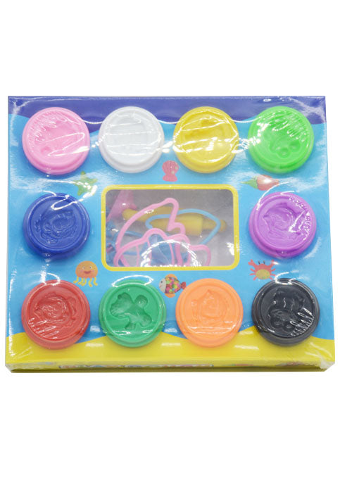 طين صلصال ملون مع اشكال 10 COLOURED PLAYDOUGH CLAY 10X60G W/SHAPES