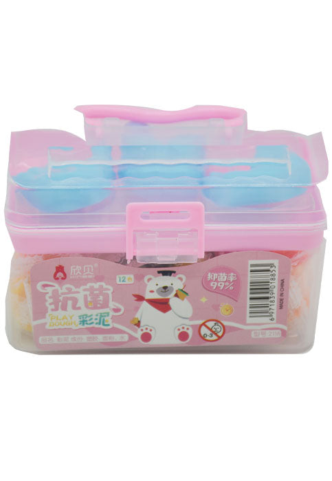 XINBEI PLAY DOUGH CLAY 12PCS W/MOULDS-2118