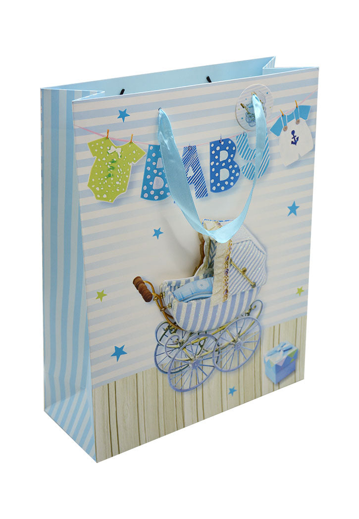 New Baby Boy Paper Gift Bag 30X40CM