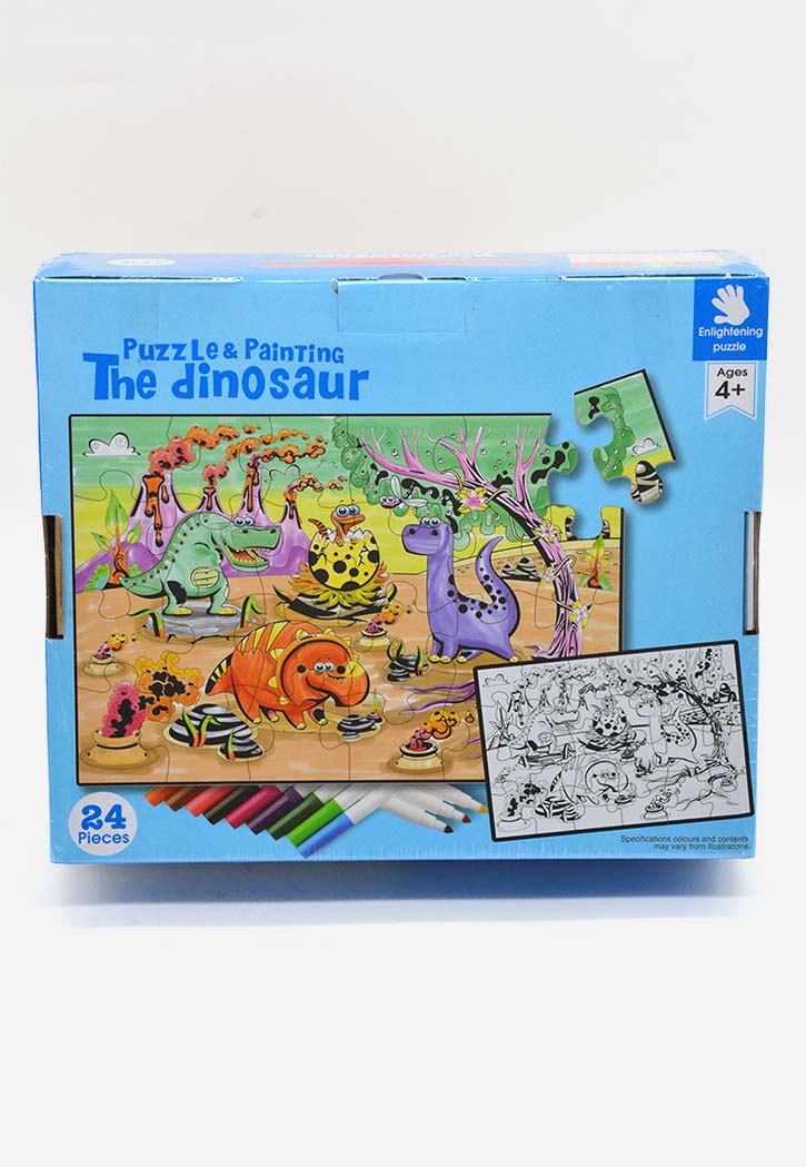 Puzzle & Painting - The Dinosaur 24PCS