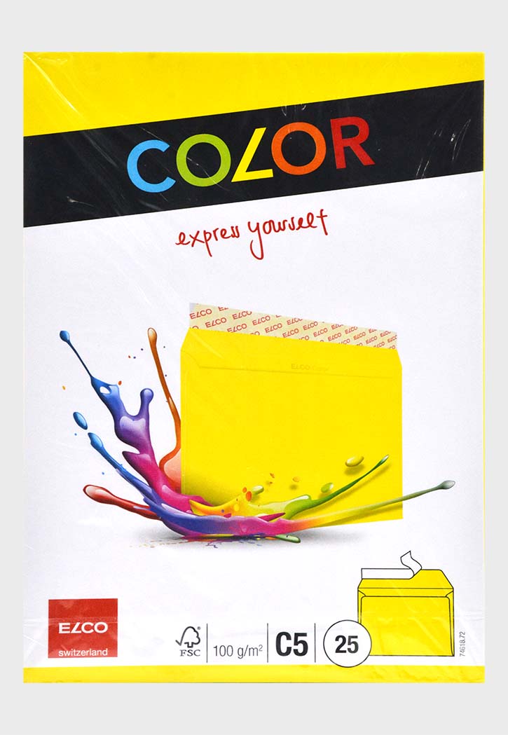 Elco - Color Envelope C5 100GSM 25PCS