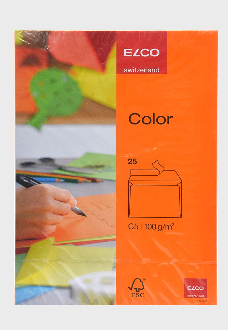 Elco - Envelope Neon Color C5 (Orange)