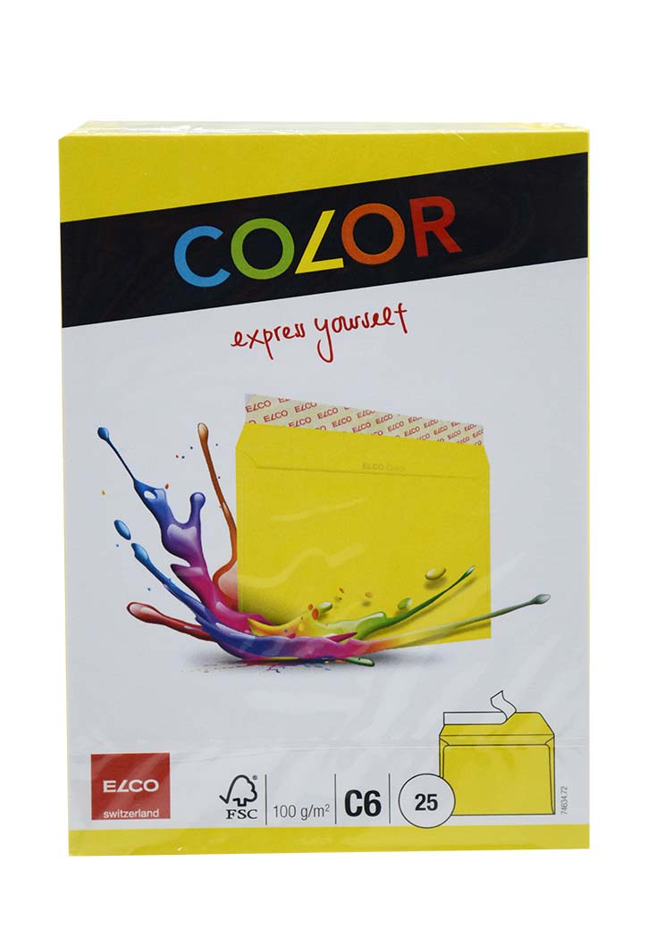 Elco - Envelope Neon Color C6 (Yellow)