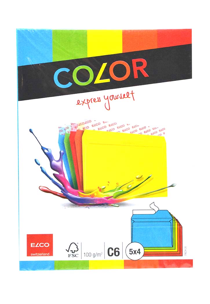 Elco - Envelope Neon Color C6 Multicolor
