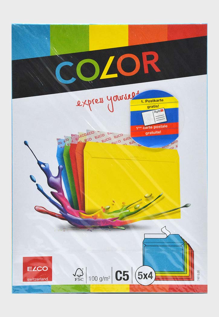 Elco - Envelope Neon 5 Colors C5 (Colored)