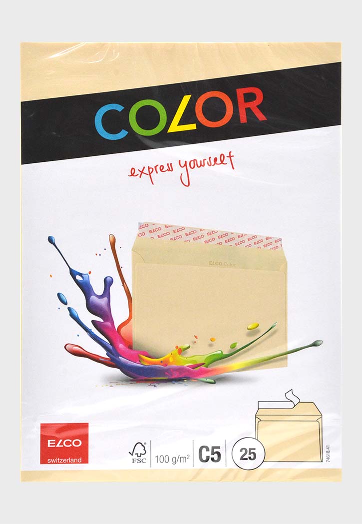 Elco - Color Envelope C5 100GSM 25PCS