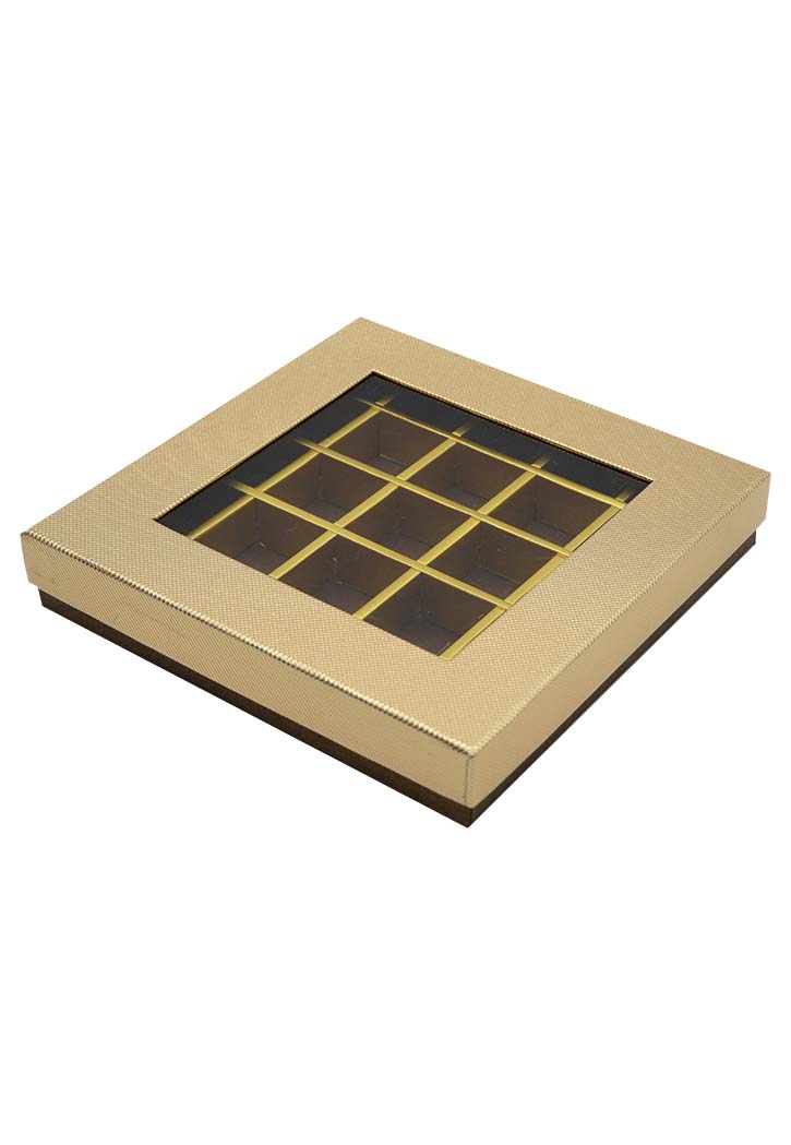 Gold Chocolate Box 24.5X24.5X4CM