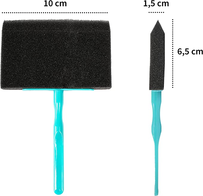 MONT MARTE DISCOVERY FOAM BRUSHES 5PCS PKT 100MM