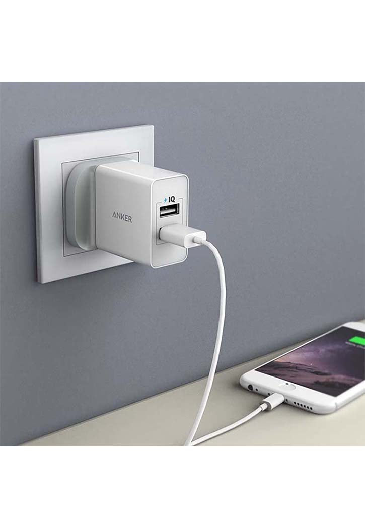 Anker - 2-Port USB Wall Charger White