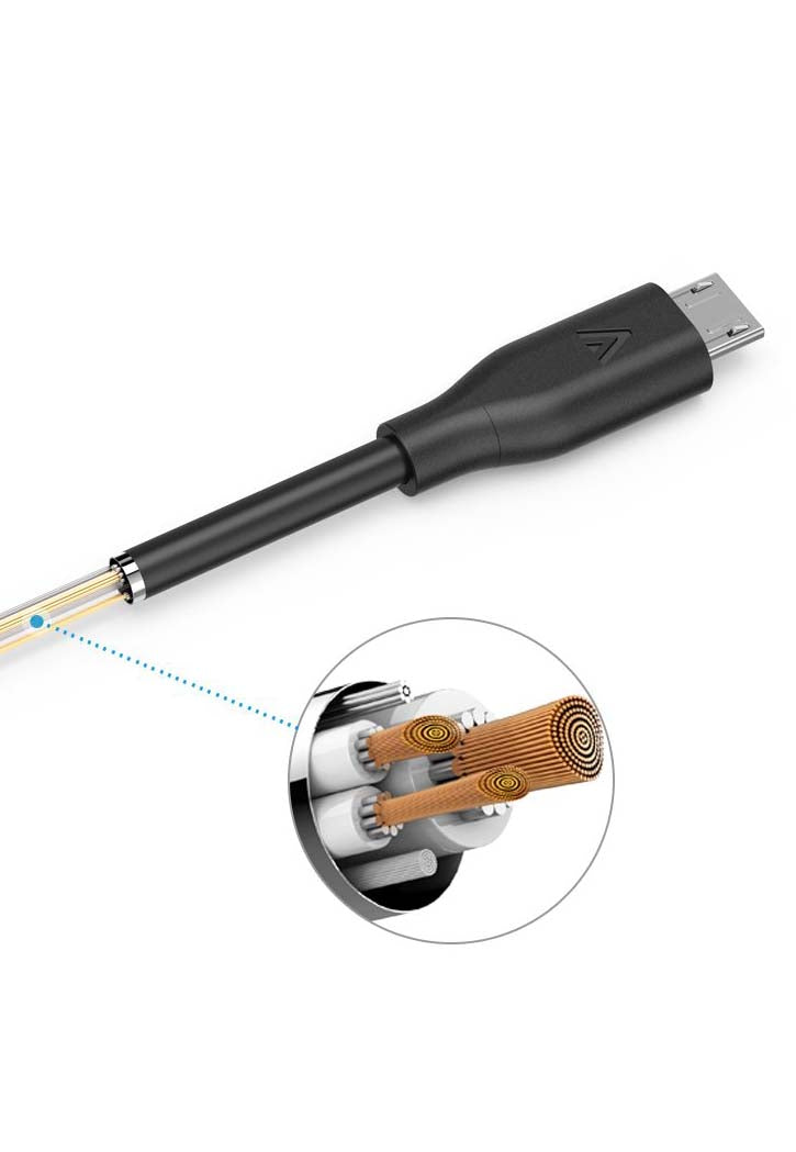 Anker - Powerline Micro Usb Cable 3FT (Black)