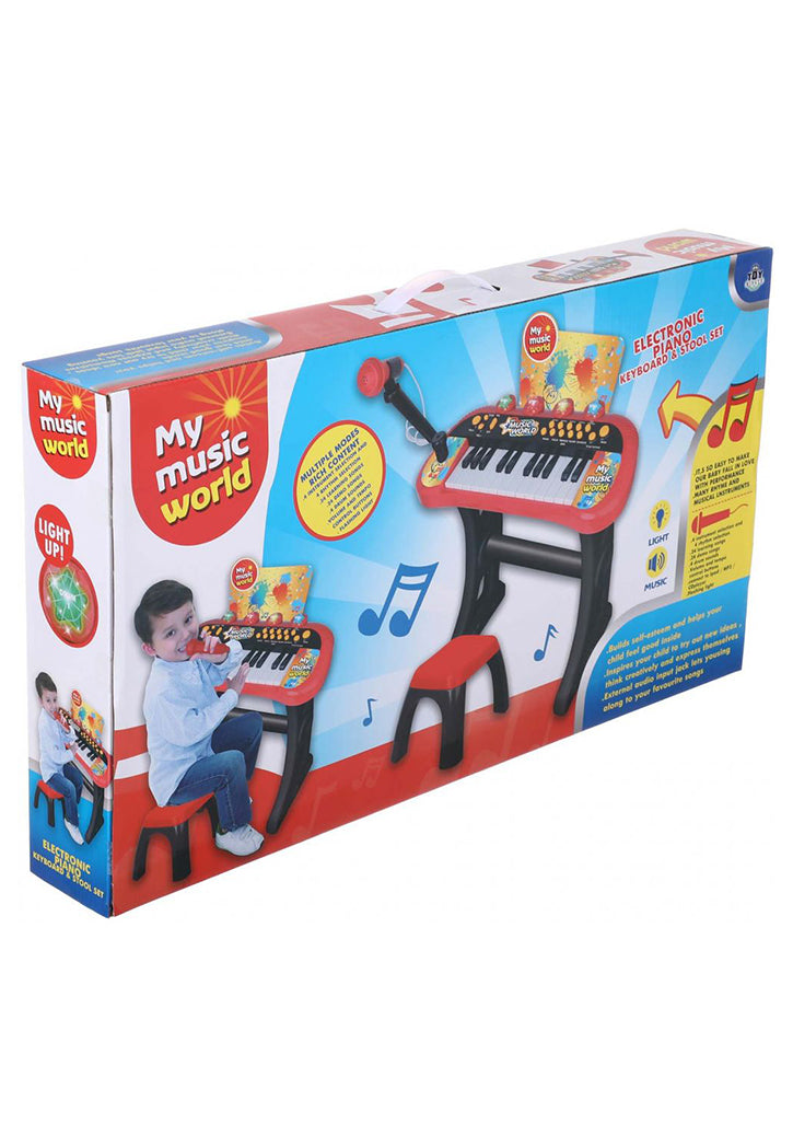 My Music World Electronic Keyboard Piano and Stool Set for Kids