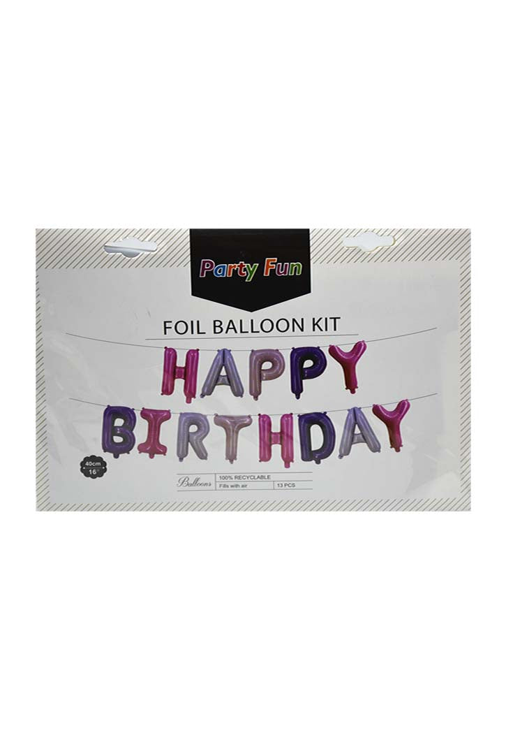 Helium Baloon Happy Birthday Mixcolor 16"