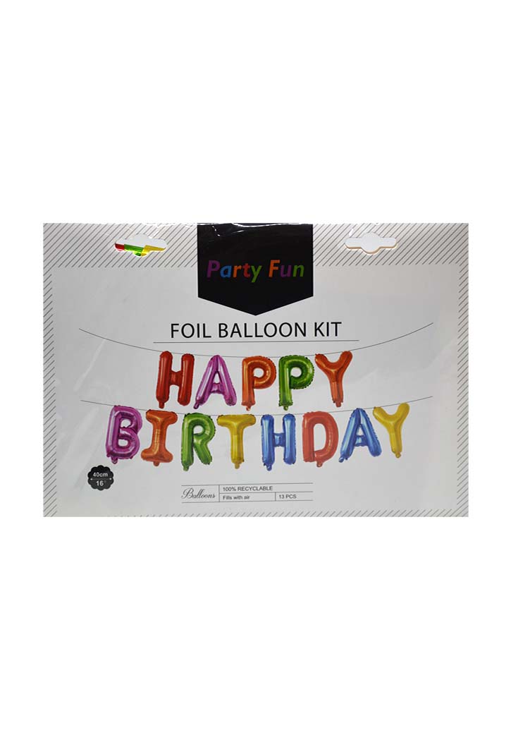 Helium Baloon Happy Birthday Rainbow 16"