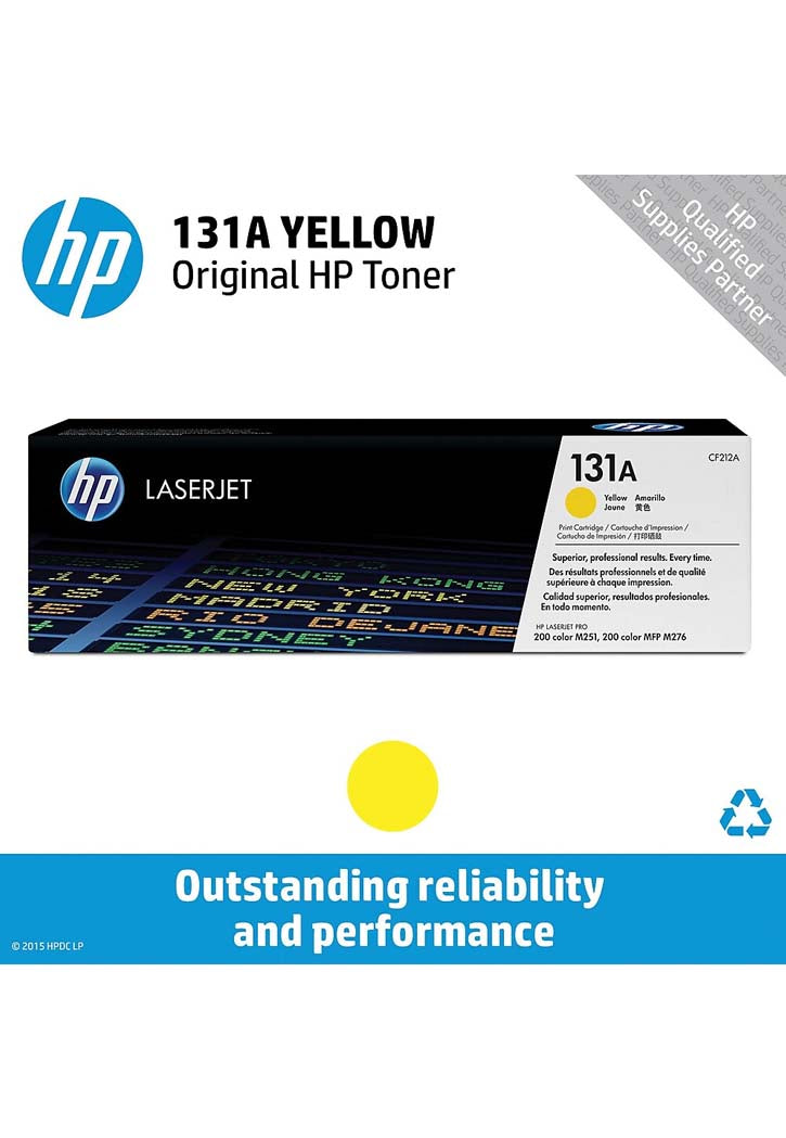 حبر طابعة ليزر ملون اصفر HP - Laserjet Toner CF212A 131A (Yellow)