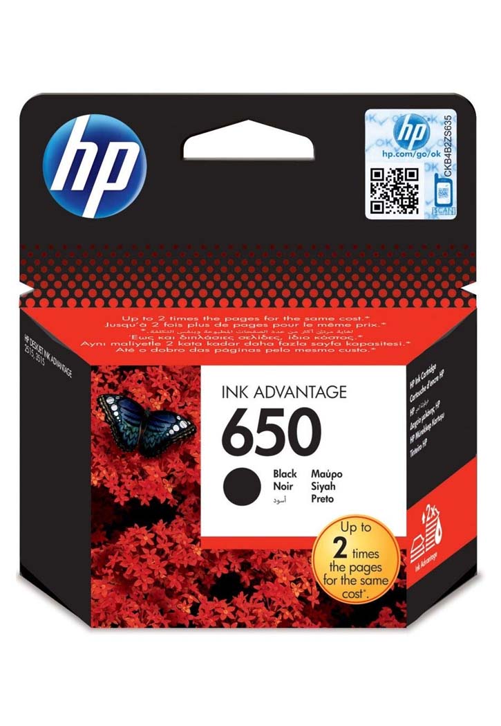 حبر طابعة اسود HP - 650 Ink Advantage Cartridge (Black)