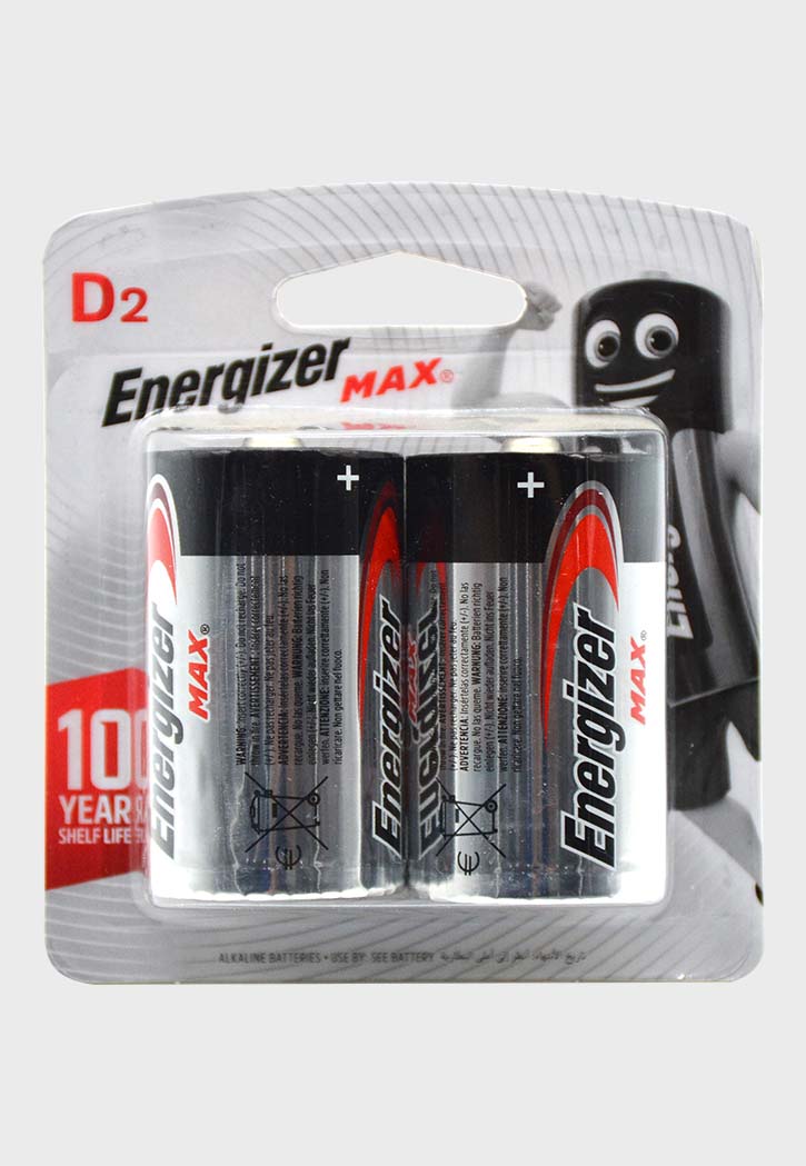Energizer Max D2 Battery 2PCS