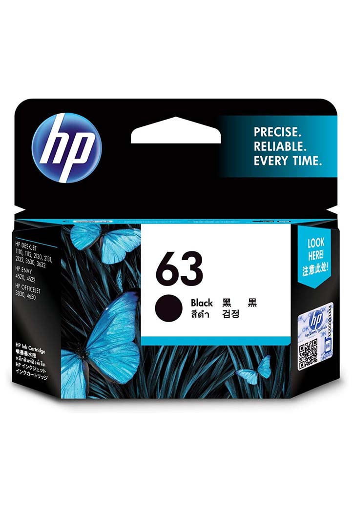 حبر طابعة اسود HP - 63 Ink Cartridge (Yellow)