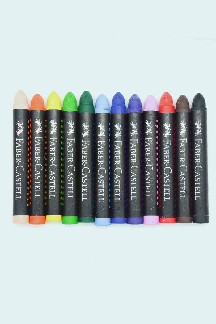 Faber Castell - 12 Color Jumbo Round Wax Crayons