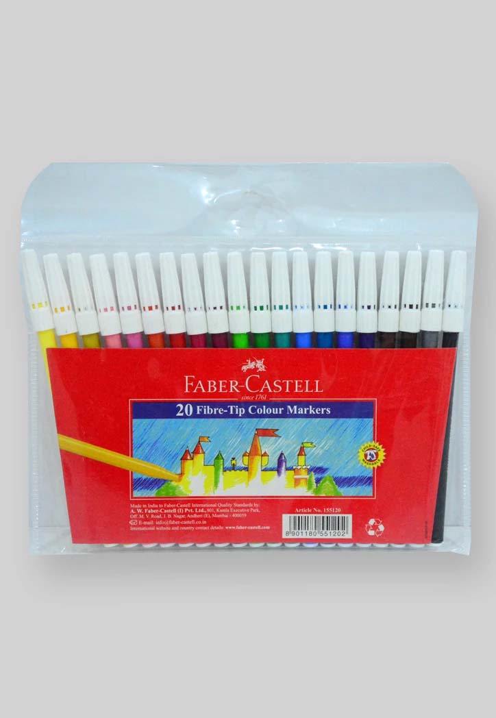Faber Castell - 20 Fibre-Tip Color Markers
