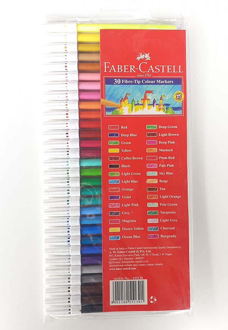 Faber Castell - 30 Fibre-Tip Color Markers