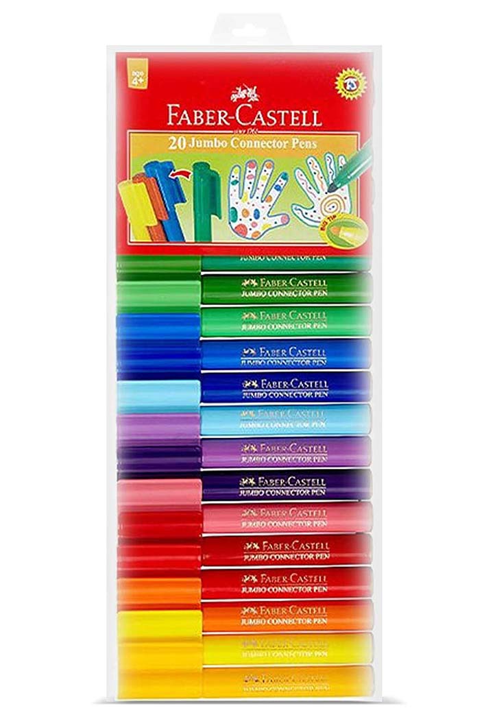 Faber Castell - 20 Jumbo Connector Pens