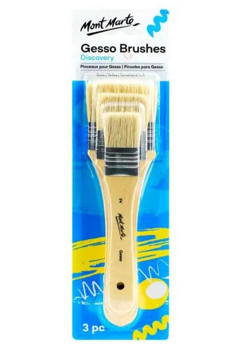 MONT MARTE GESSO BRUSHES 3PCS IN BLISTER (2,4,6)