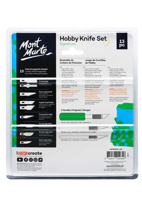MONT MARTE SIGNATURE HOBBY KNIFE SET 13PCS BLISTER