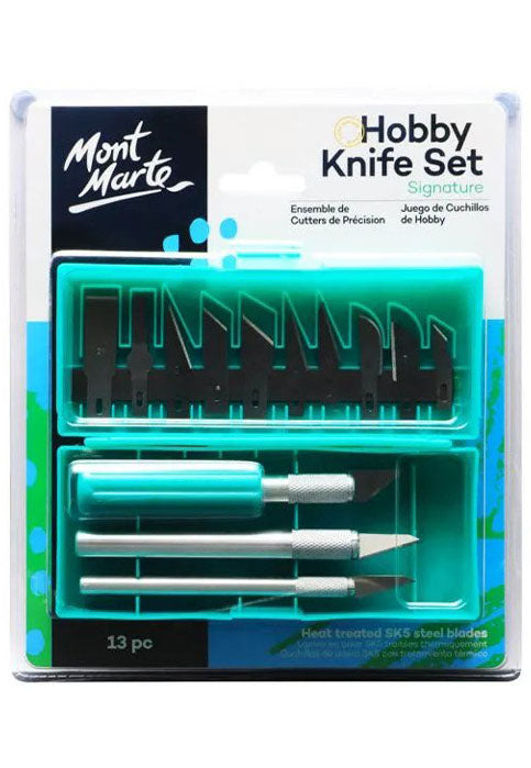 MONT MARTE SIGNATURE HOBBY KNIFE SET 13PCS BLISTER